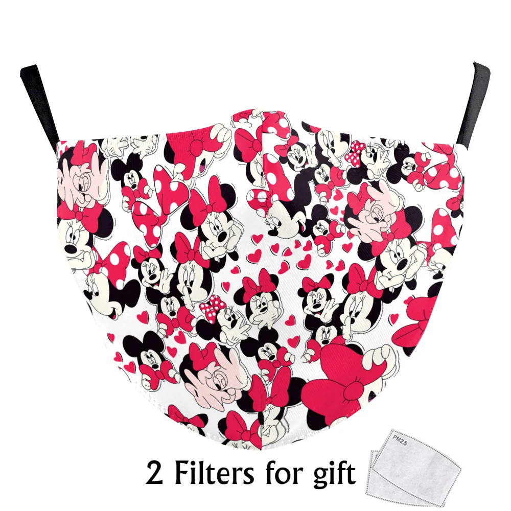 Маски с мультяшным принтом мыши дышащие маски для лица моющиеся тканевые рта