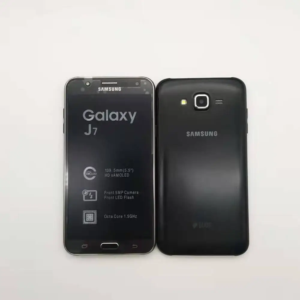 samsung Galaxy J7 разблокированный Duos GSM 4G LTE Android мобильный телефон Восьмиядерный с двумя sim-картами 5," 13 МП 1,5 ГБ+ 16 Гб отремонтированный