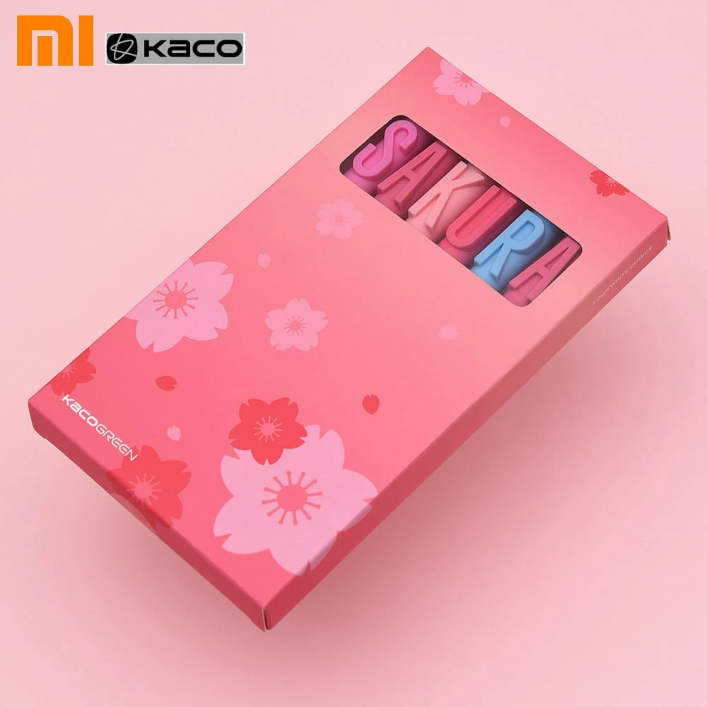 

6pc/set KACO Gel Pen 0.5MM SAKURA Neutral Pens for Xiaomi Gel pen School Office Supplies Stationery With Black/Blue/Red/Navy