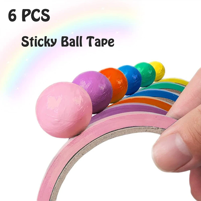 Липкая шариковая лента карамельных цветов игрушка для снятия стресса клейкая
