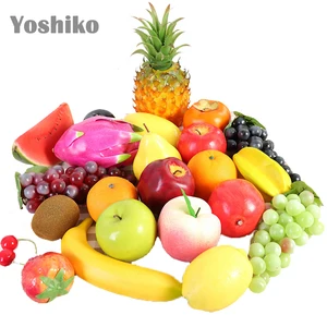 Искусственные фрукты, реалистичные имитации фруктов, декоративные пластиковые, твердые, для домашнего декора, для вечеринки, имитация фруктов, модель, форма для фото