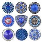 Шармы с застежкой 18 мм, Имбирные застежки голубого цвета, ювелирные изделия Vn-1986