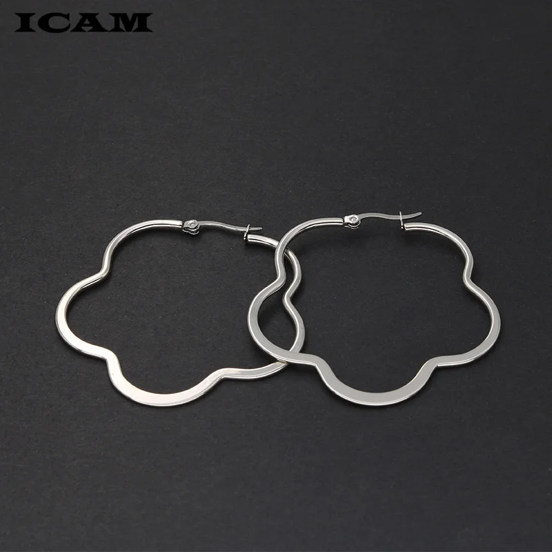 ICAM y супер большие круги серьги-кольца для женщин модные золотые ювелирные