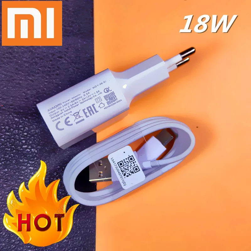 Зарядное устройство QC3.0 18 Вт адаптер для быстрой зарядки USB Type C или Micro usb кабель
