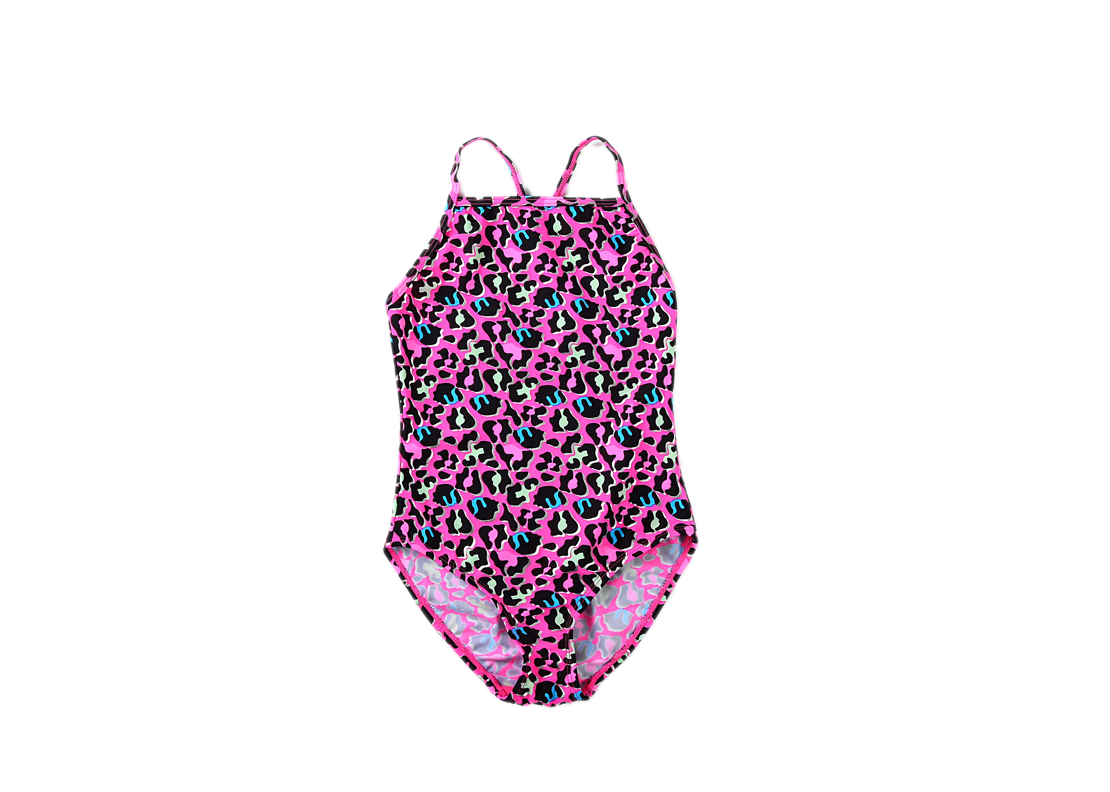 Купальники для девочек Цельный купальник с принтом животных цельный купальный