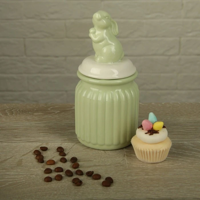 Банка для сыпучих &quotЗайка&quot 270 мл цвет ментоловый|Бутылки и банки хранения| |