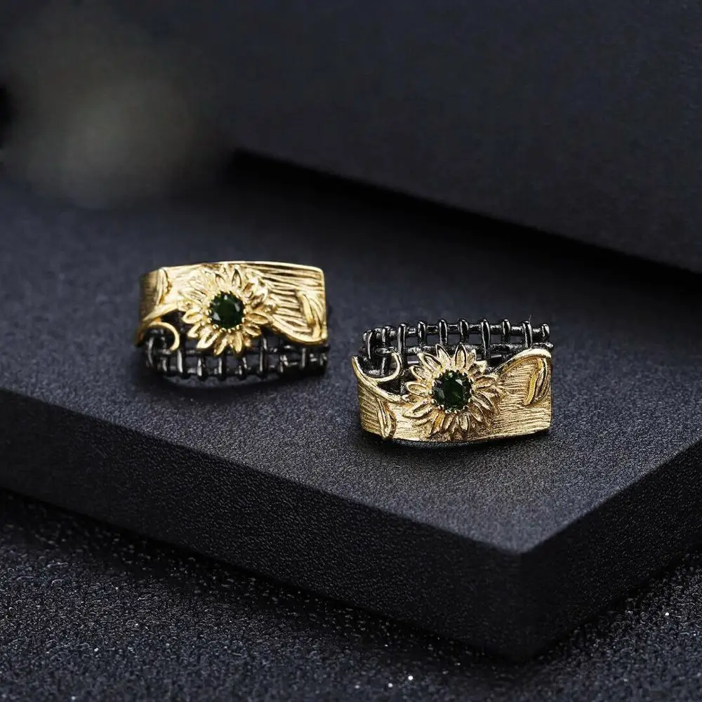 Винтажные серьги с цветком AAAAA cz из настоящего стерлингового серебра 925 пробы