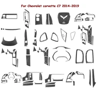 car carbon fiber headlight switch wait black stickers decorative car interior accessories for chevrolet corvette c7 2014 2019