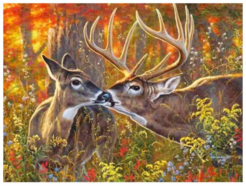moose diamond painting deer full drill animals dimond embroidery art rhinestone mosaic drawing pictures decor gift new arrivals | Дом и сад