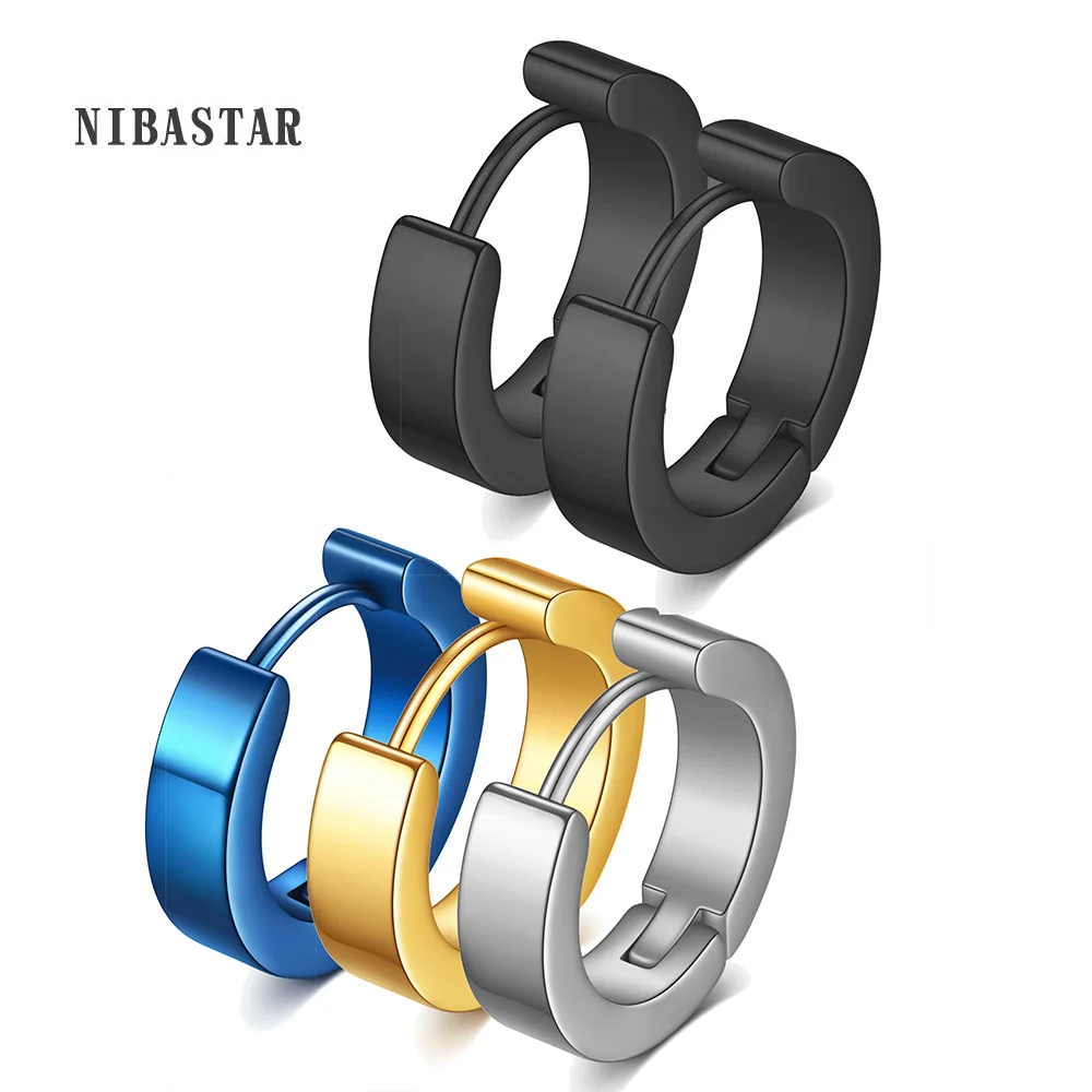 Маленькие серьги с простым дизайном из нержавеющей стали 316L женские и мужские