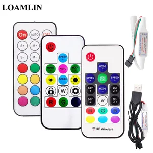 USBDC мини-контроллер освесветильник для Пиксельной светодиодной ленты WS2811 WS2812B SK6812 1903 с дистанционным управлением