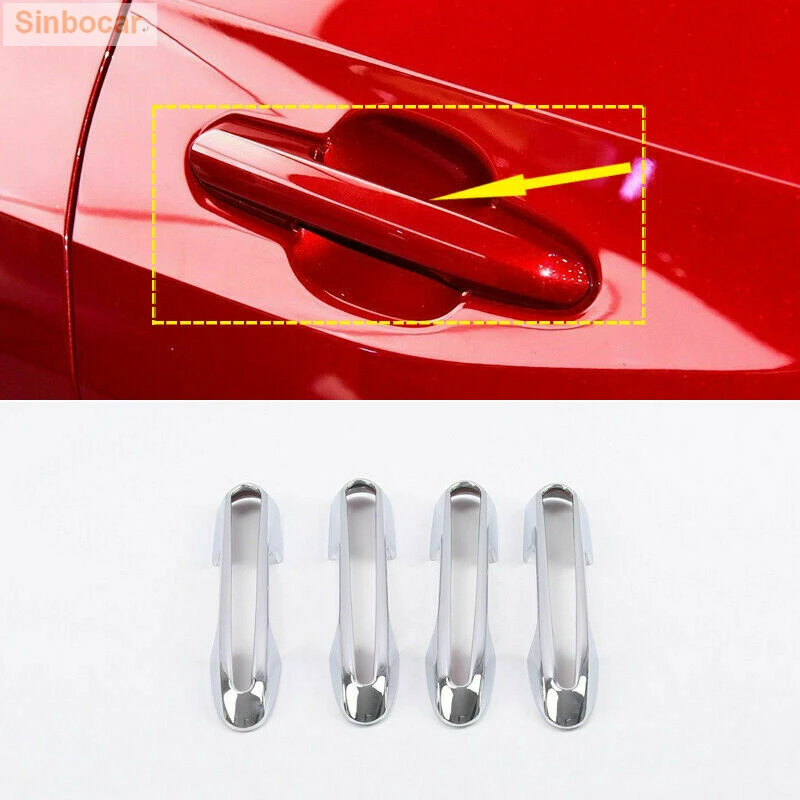 4 шт. хромированные накладки на дверную ручку для Toyota Rav4 2019 2020|Внешние дверные