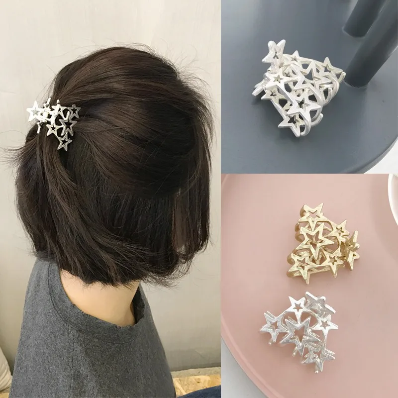 Заколка для волос в стиле ретро с пятиконечной звездой металлическая заколка