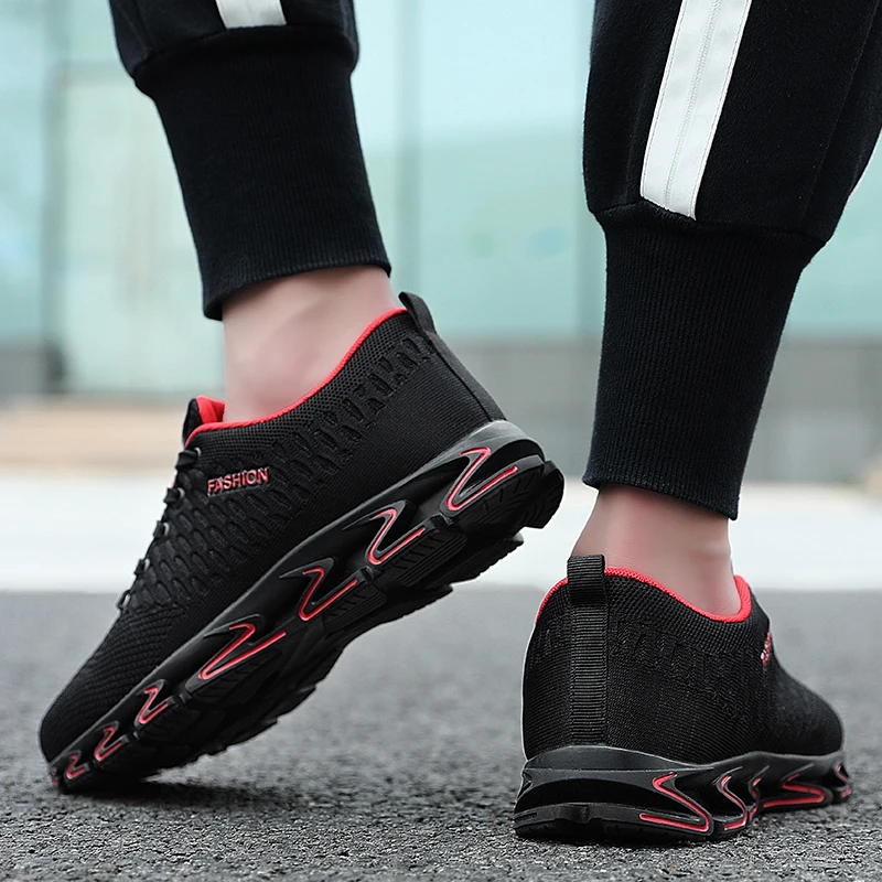 Мужские кроссовки для бега дышащие на шнуровке высокого качества новинка 2019 |