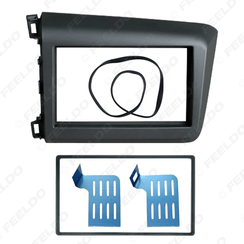 FEELDO 2Din Автомобильная CD/DVD рамка для HONDA Civic(LHD) 2011-2013 радио приборная панель Рамка