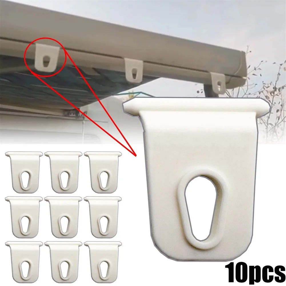 10pcs White Universal Awning Coat Hook Suitable For RV Camping Caravan And Party Light Stand Awnning Car Accessories | Автомобили и