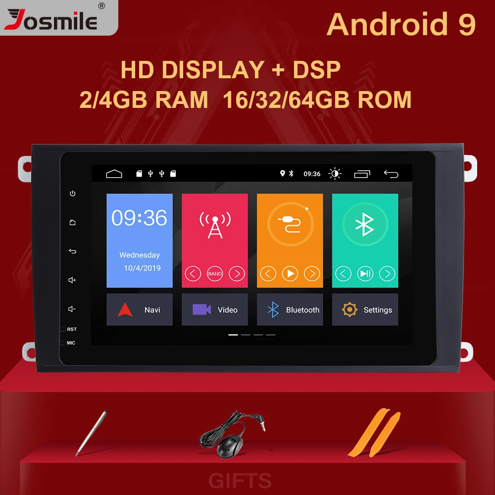 Автомобильный мультимедийный плеер Android 9 0 2 Din для Porsche Cayenne GTS Radio 2005 2009 gps