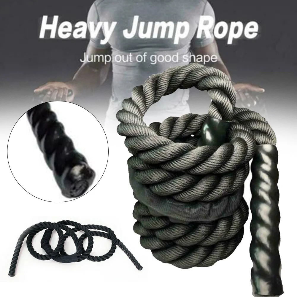 

Fitness Weighted Jump Rope 25mm Heavy Battle Skipping Ropes Power Training Multifunctions Fitness Equipments Tool