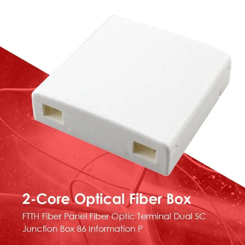 

Junction Box Wall Mount 2 Cores Terminal Panel Fiber Optic Termination Box FTTH Fiber Panel Fiber Optic Terminal Wall Mounting