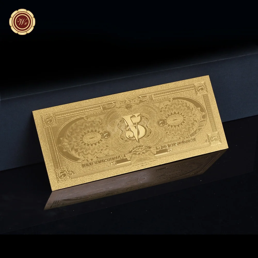 WR Поддельные Банкноты Коста-Рика золотая фольга банкноты с Coa-рамкой невалютные