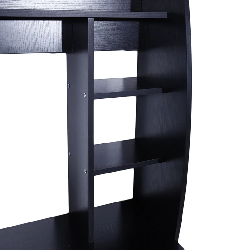 

100 X 107 X 50cm Computer Desk Exquisite Room-saving Wall Built-up Computer Desk Black