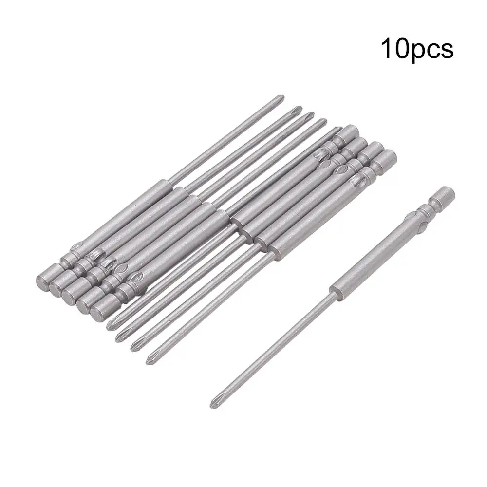 10 шт. отвертка Philips Bits 1.6PH00 2PH0 3PH1 4PH1 4PH2 S2 перекрестная головка 80 мм длина 4 диаметр