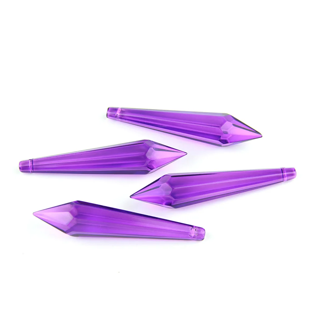 Хит! 10 шт. 38 мм фиолетовые хрустальные детали освещения стеклянная подвеска для