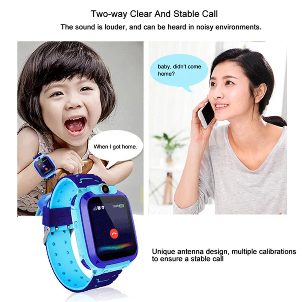 childrens smart watch sos phone watch smartwatch for kids with sim card photo waterproof ip67 kids gift for ios android z5s free global shipping