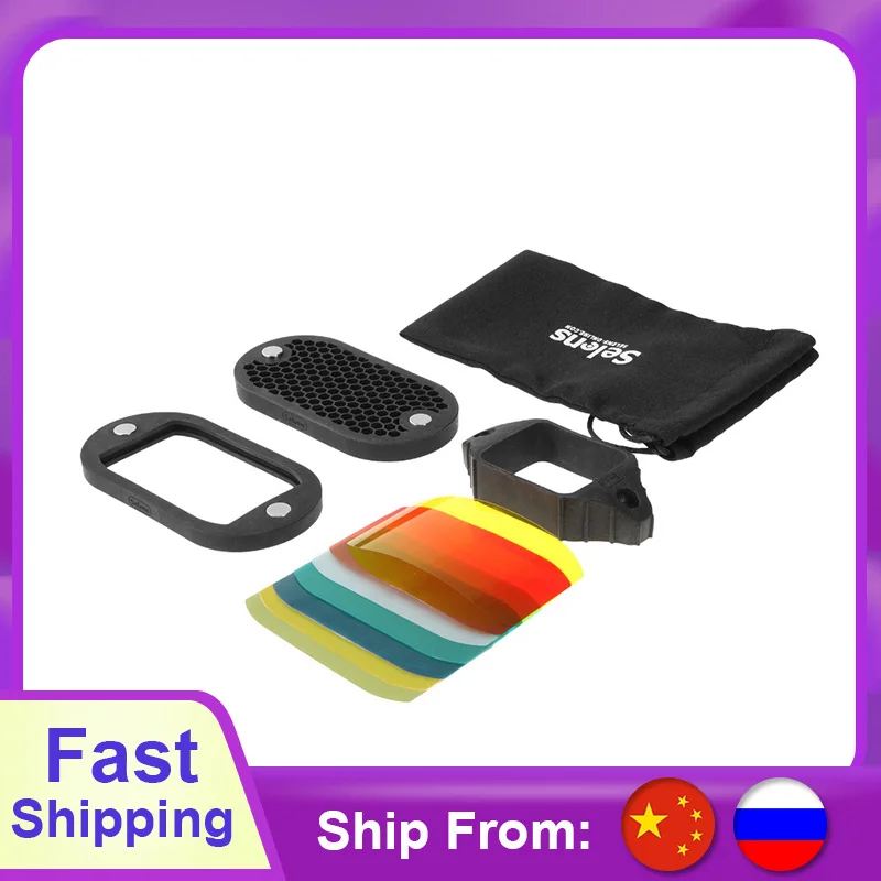 В наличии Selens Flash Speedlight Honeycomb Grid Diffuser Reflector с магнитным гелевым ремешком 7 шт.