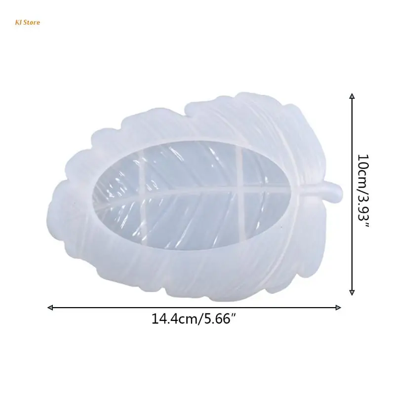 

Silicone Tray Mold Resin Silicone Molds Diy Crystal Glue Leaf Shaped Storage Tray Mold for Making Fruit Storage Plate