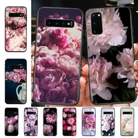 yinuoda peonies beautiful flower phone case for samsung s10 21 20 9 8 plus lite s20 ultra 7edge