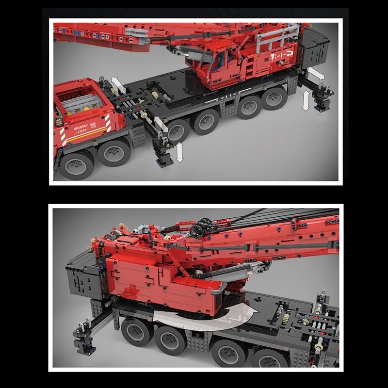 

MOULD KING 17013 High-Tech Car Building Blocks APP RC Motorized Red GMK Crane Model Kits Assembly Bricks Toys Children Gifts