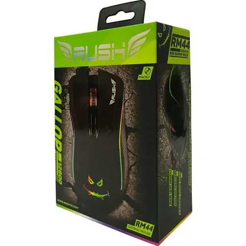 Rush Gallop RM44 12800 DPI RGB See Macros Pro Gaming Player Mouse