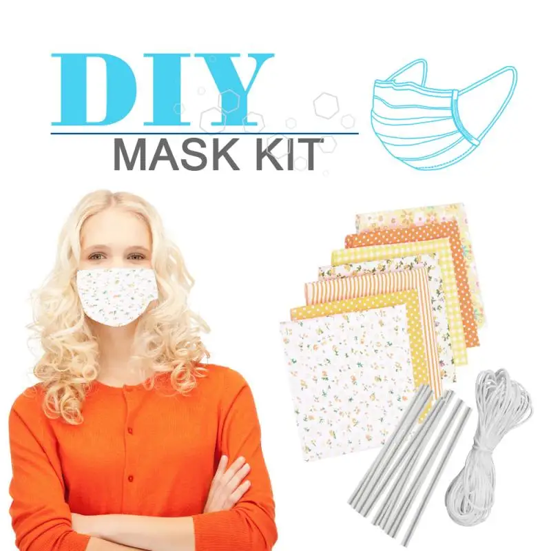 Цветная Тканевая маска для лица ручной работы защитная набор аксессуаров сделай