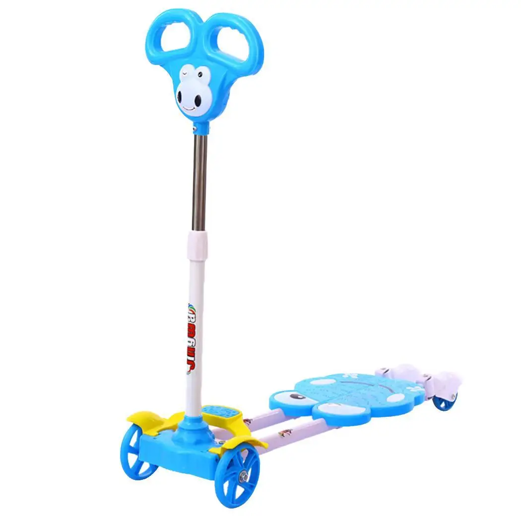 Children Four-Wheeled Scooter Outdoor Frog-Type Swing Kids Kick 75-85cm/29.5-33.5inch 2-8 Years old | Спорт и развлечения