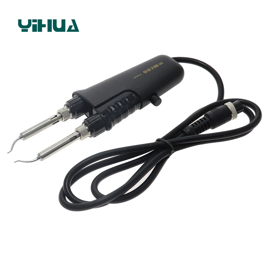 Фото Паяльник Yihua 907M SMD, паяльник, пинцет для YIHUA938D 938BD + металлический нагревательный сердечник, двойной пинцет №4
