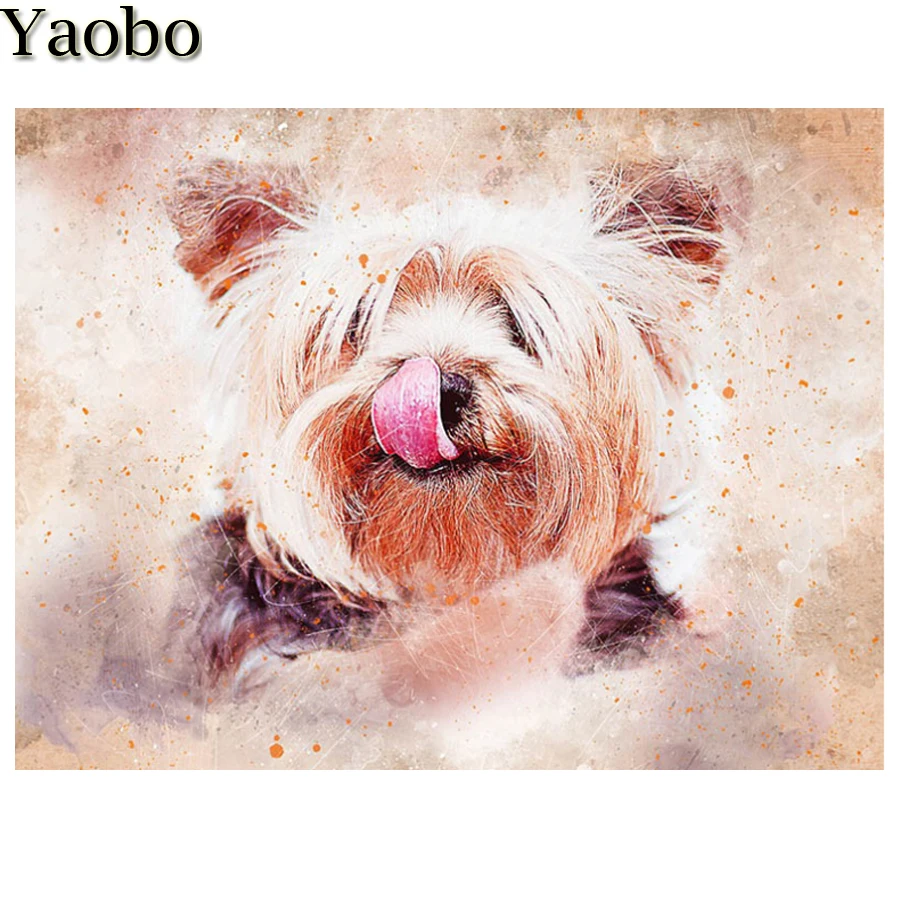 Полностью квадратная круглая Алмазная вышивка западное высокогорье белый