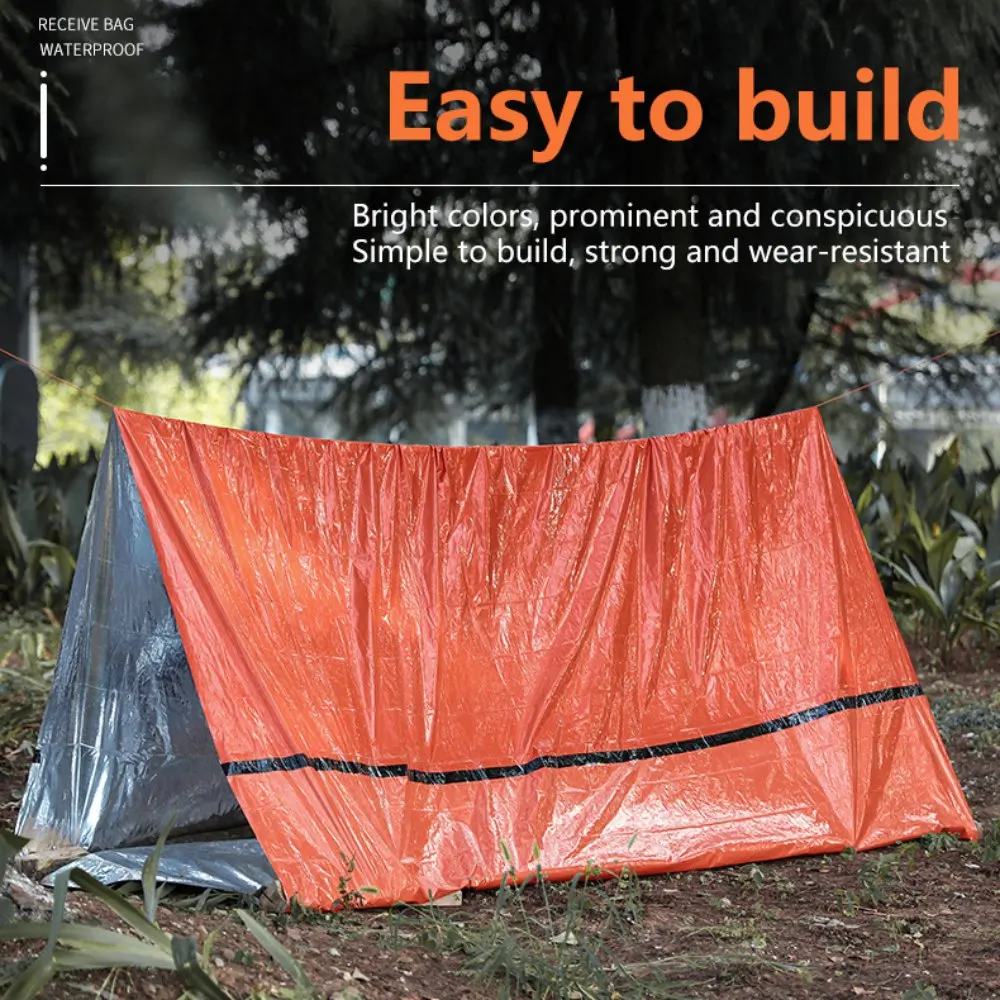 

Outdoor Emergency Tent Camping Hiking Picnic Travel First Aids Tent Portable Keep Warm Self-help Tent for All Seasons