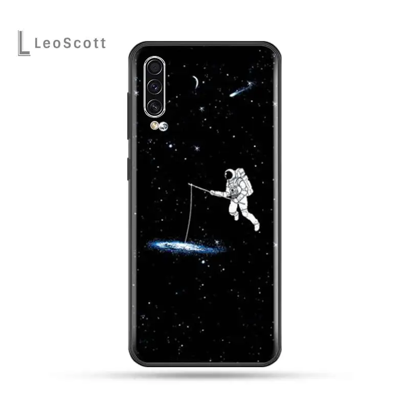 

Moon Astronaut Phone Case For Samsung A20 A30 30s A40 A7 2018 J2 J7 prime J4 Plus S5 Note 9 10 Plus