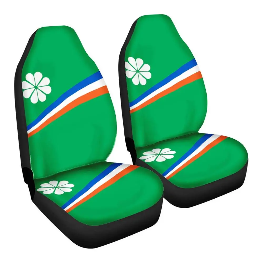 Comprare TOADDMOS 3D Island Paracjalein Flag Green Car Seat Cover 2 Pcs Protezione Seggiolino Auto Coprisedili Auto Intorior Decor