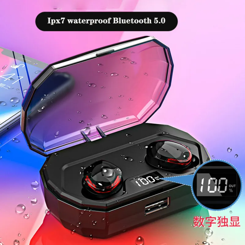 Мощность банк наушники вкладыши TWS с Спортивные Беспроводной Bluetooth 5 0