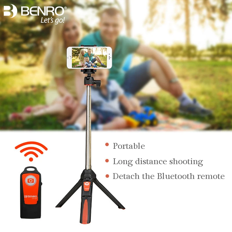 Портативный Штатив Benro mk10 для телефона селфи-Палка с Bluetooth дистанционным