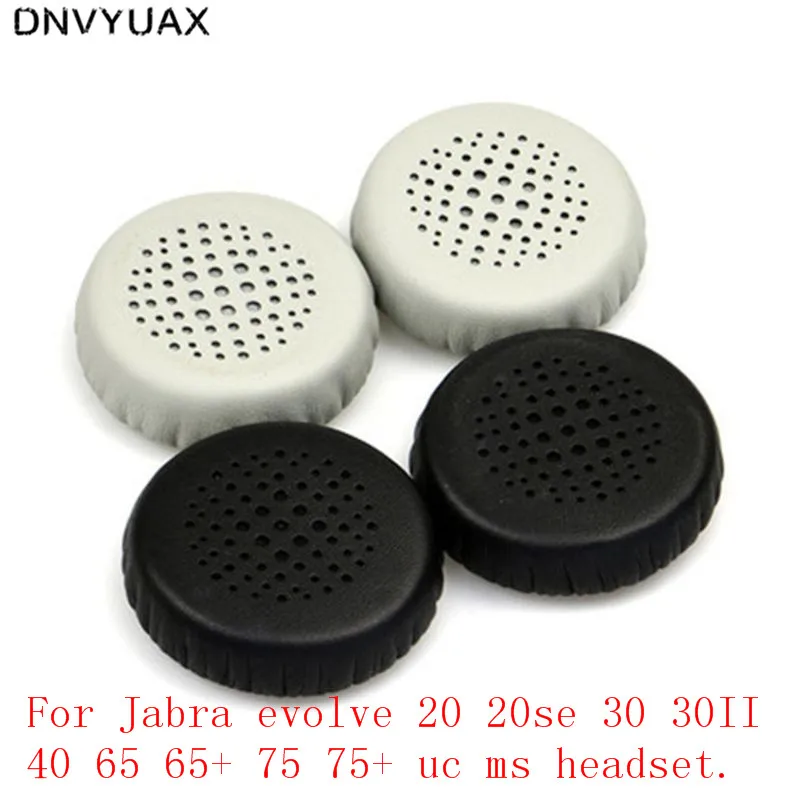 1 пара кожаных амбушюров Чехлы для подушек Замена ДЛЯ Jabra Evolve 20 20se 30 30II 40 65 + 75 uc ms
