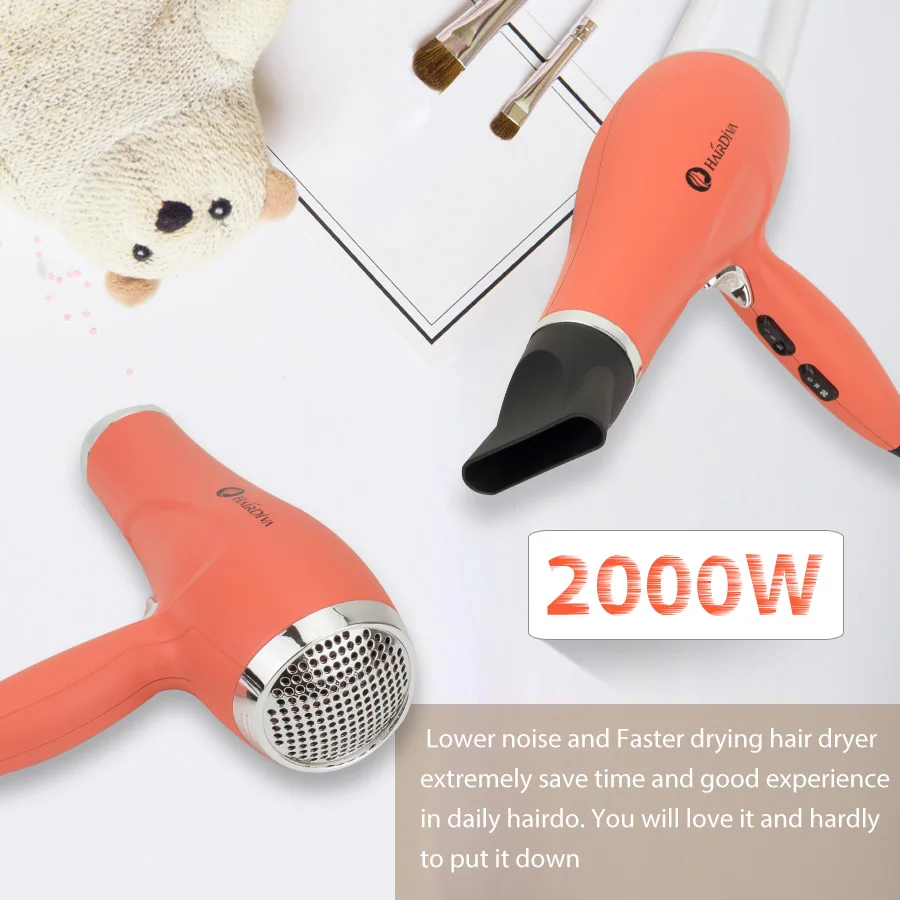 HairDiva Профессиональная 2000 Вт фен для волос Анион быстрая укладка гладкие и