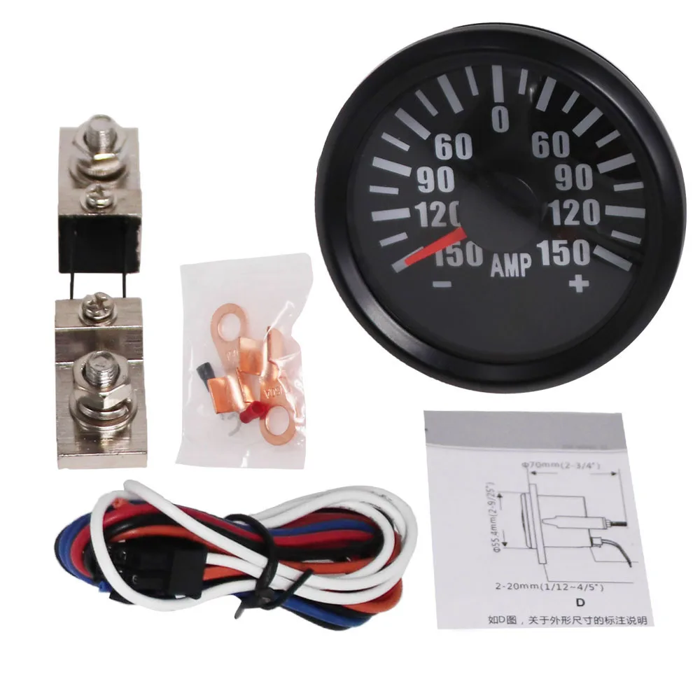 +/ 150A амперметр AMP датчик автомобиль лодка красная подсветка с датчиком тока