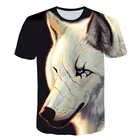 Летняя футболка для мальчиков 2021, футболка с принтом волка и животных, детская одежда, футболка для девочек, детская одежда, футболка, мультяшная ткань