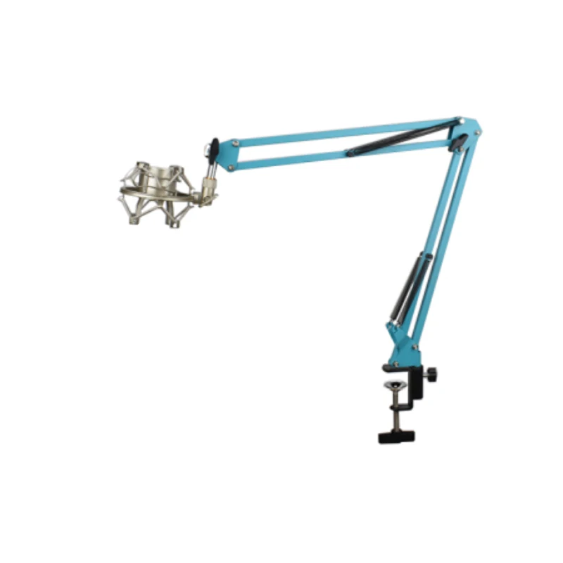 Настольная подставка для микрофона держатель с синим зажимом штатив Прямой