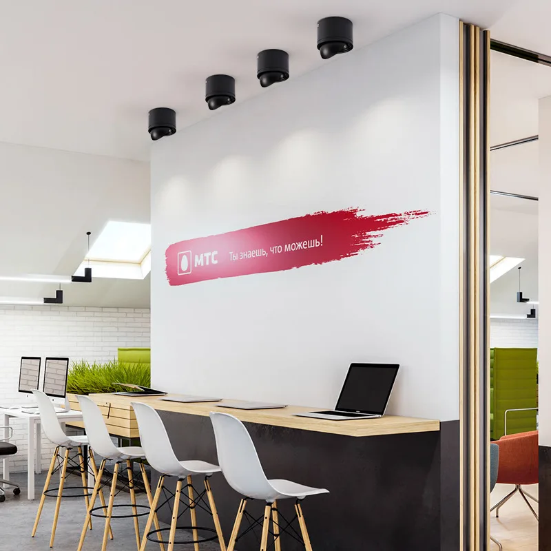 Lámpara LED montada en superficie regulable, foco LED COB, 5W/7W/9W/12W, foco de techo AC85V-265V con controlador LED, color blanco/blanco cálido