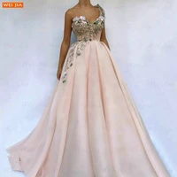 boho pink prom dress long 2021 vestidos de fiesta largos elegantes de gala a line women party dresses custom made robes de bal