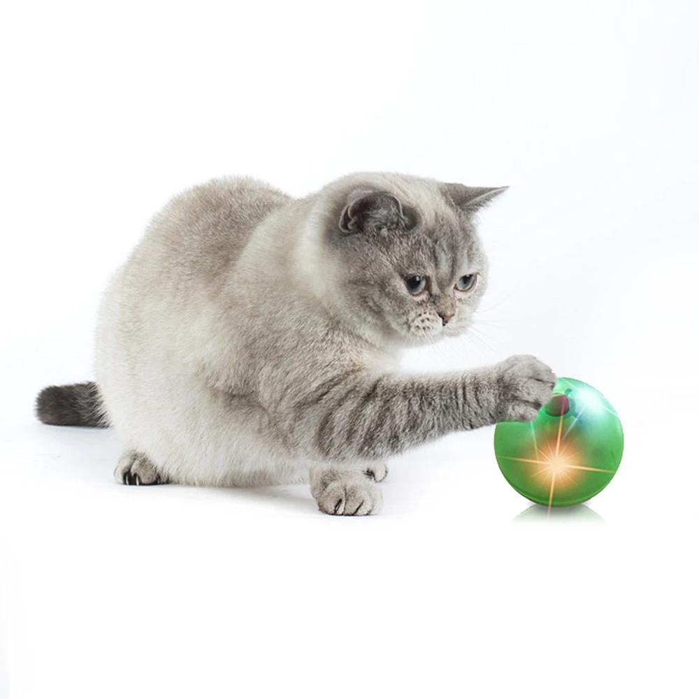 Игрушка для кошек интерактивный светодиод светится со звуком погоня за прыжком